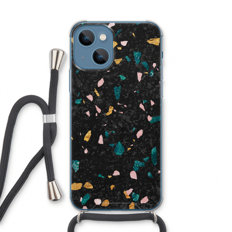 Terrazzo N°10: iPhone 13 Transparant Hoesje met koord