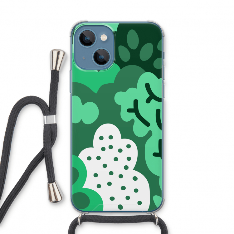 Bushes: iPhone 13 Transparant Hoesje met koord