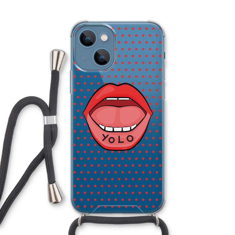 Yolo Denise: iPhone 13 Transparant Hoesje met koord