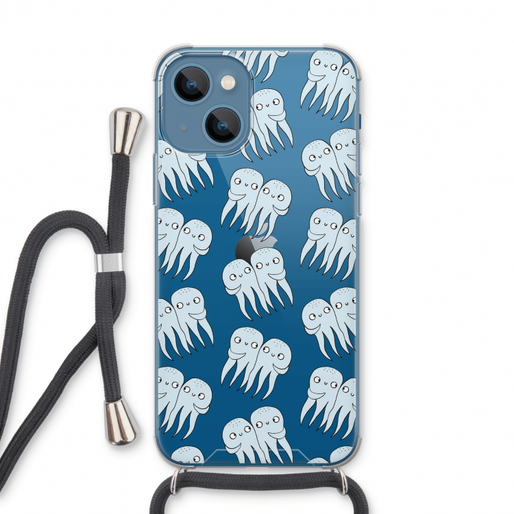 Octopussen: iPhone 13 Transparant Hoesje met koord