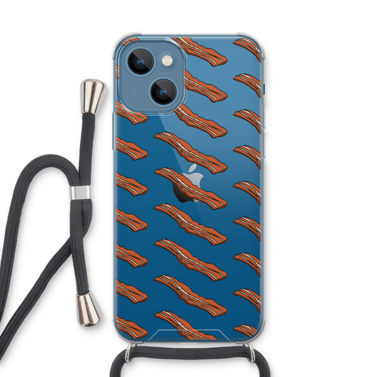 Bacon to my eggs #2: iPhone 13 Transparant Hoesje met koord