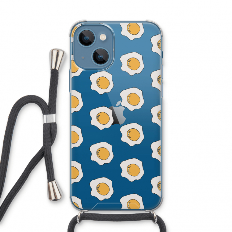 Bacon to my eggs #1: iPhone 13 Transparant Hoesje met koord