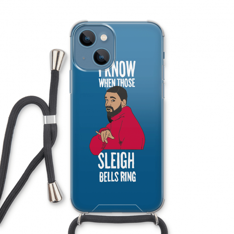 Sleigh Bells Ring: iPhone 13 Transparant Hoesje met koord