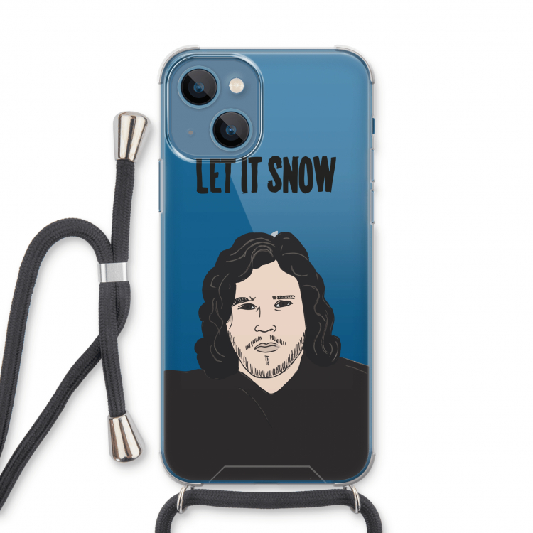 Let It Snow: iPhone 13 Transparant Hoesje met koord