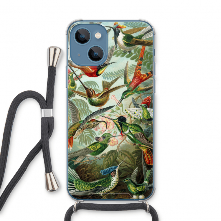 Haeckel Trochilidae: iPhone 13 Transparant Hoesje met koord