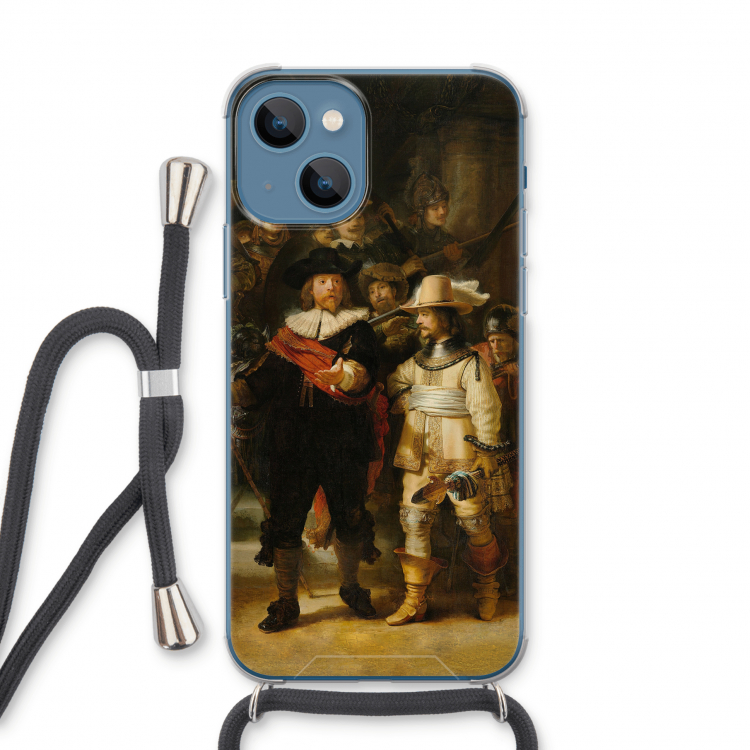 De Nachtwacht: iPhone 13 Transparant Hoesje met koord