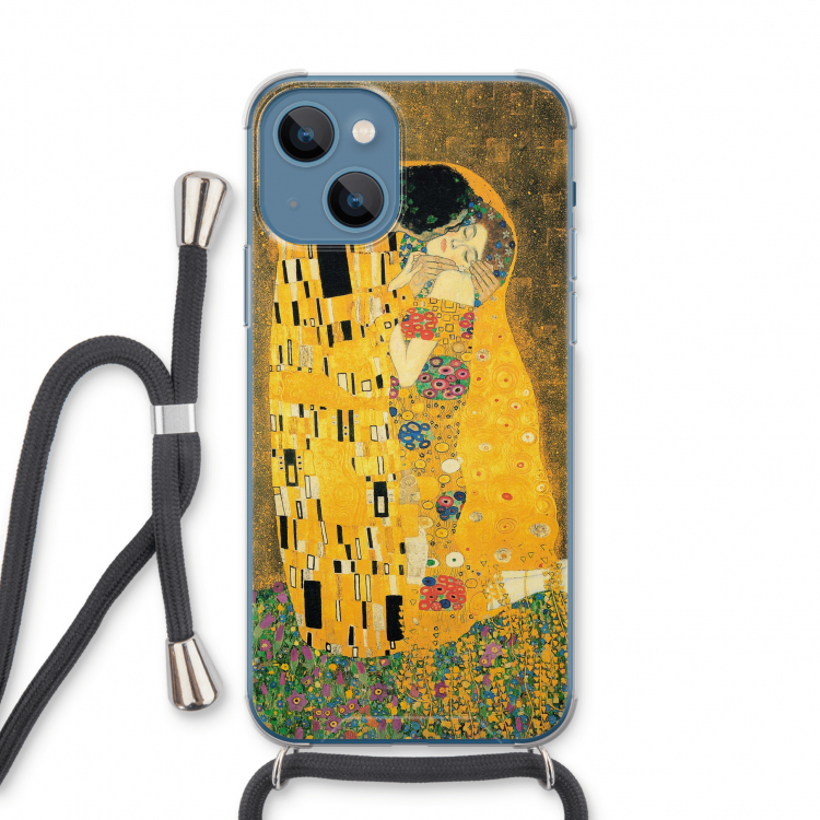Der Kuss: iPhone 13 Transparant Hoesje met koord