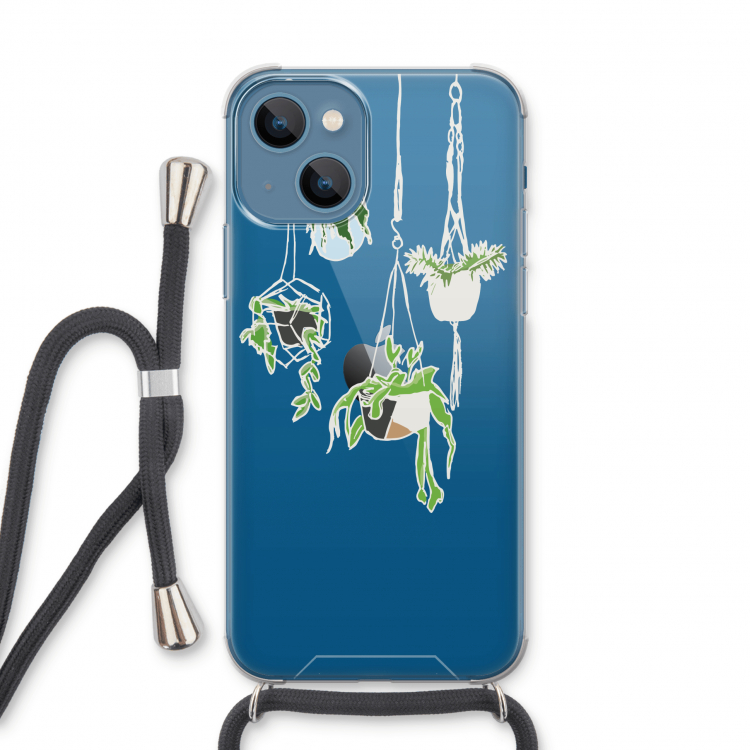 Hang In There: iPhone 13 Transparant Hoesje met koord