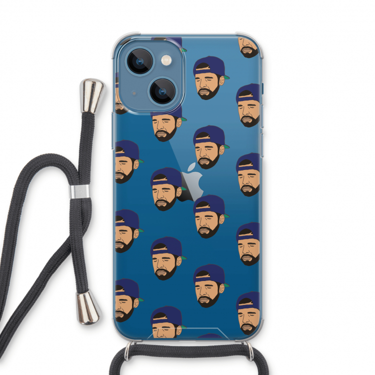 Drake Away: iPhone 13 Transparant Hoesje met koord