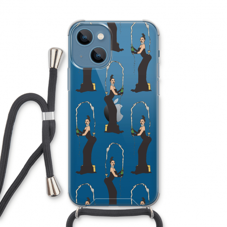 Pop Some Kim: iPhone 13 Transparant Hoesje met koord