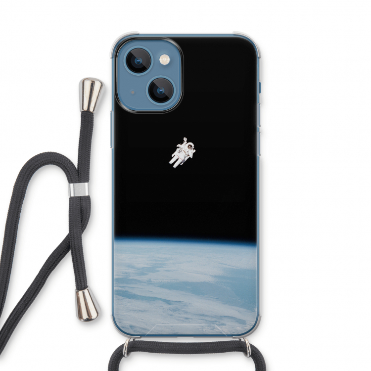 Alone in Space: iPhone 13 Transparant Hoesje met koord
