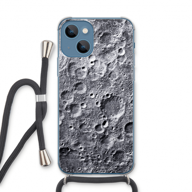 Maanlandschap: iPhone 13 Transparant Hoesje met koord