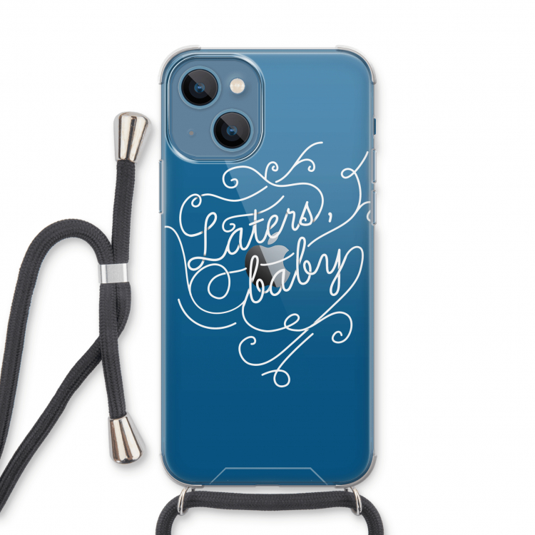 Laters, baby: iPhone 13 Transparant Hoesje met koord