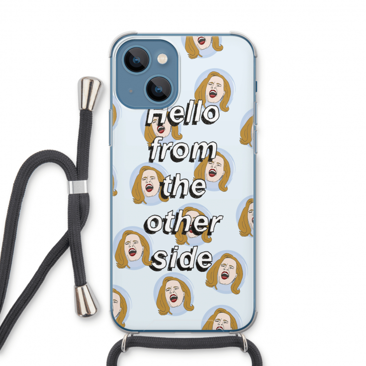 Hello: iPhone 13 Transparant Hoesje met koord