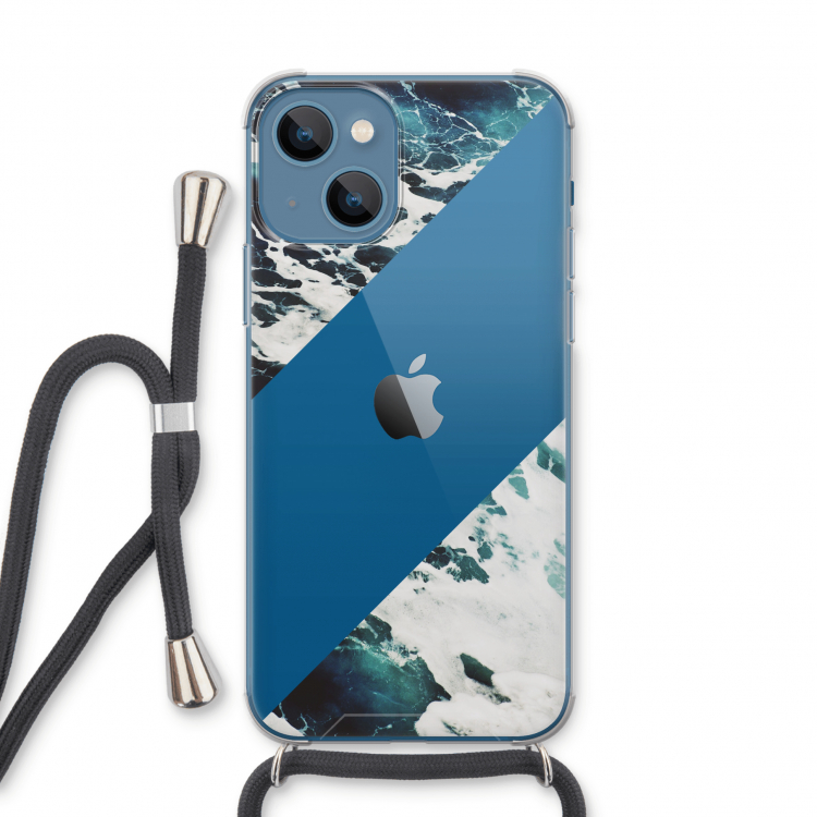 Golven: iPhone 13 Transparant Hoesje met koord