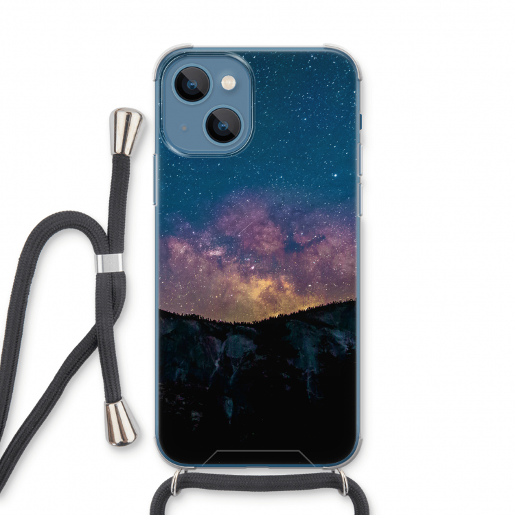 Travel to space: iPhone 13 Transparant Hoesje met koord