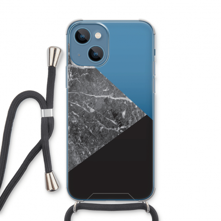 Combinatie marmer: iPhone 13 Transparant Hoesje met koord