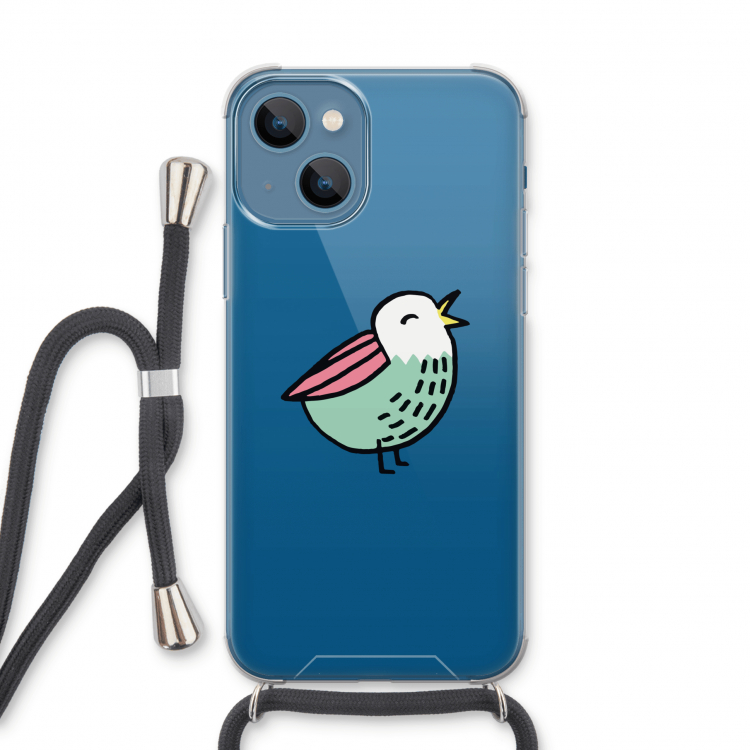 Birdy: iPhone 13 Transparant Hoesje met koord