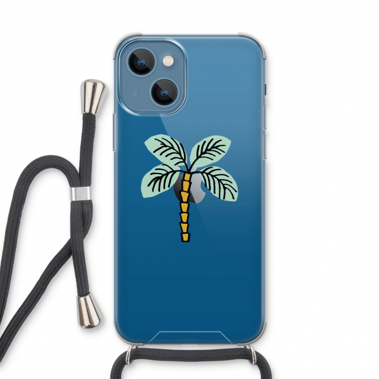 Palmboom: iPhone 13 Transparant Hoesje met koord