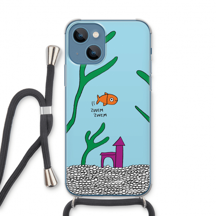 Aquarium: iPhone 13 Transparant Hoesje met koord