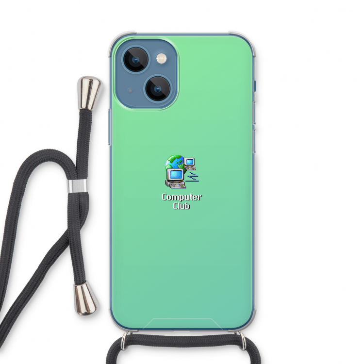 Win98: iPhone 13 Transparant Hoesje met koord