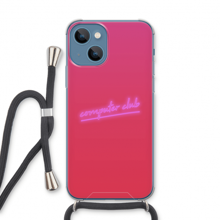 Vice Glow: iPhone 13 Transparant Hoesje met koord