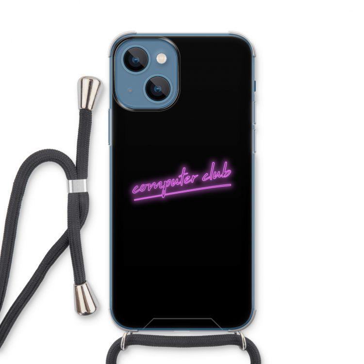Vice Black: iPhone 13 Transparant Hoesje met koord