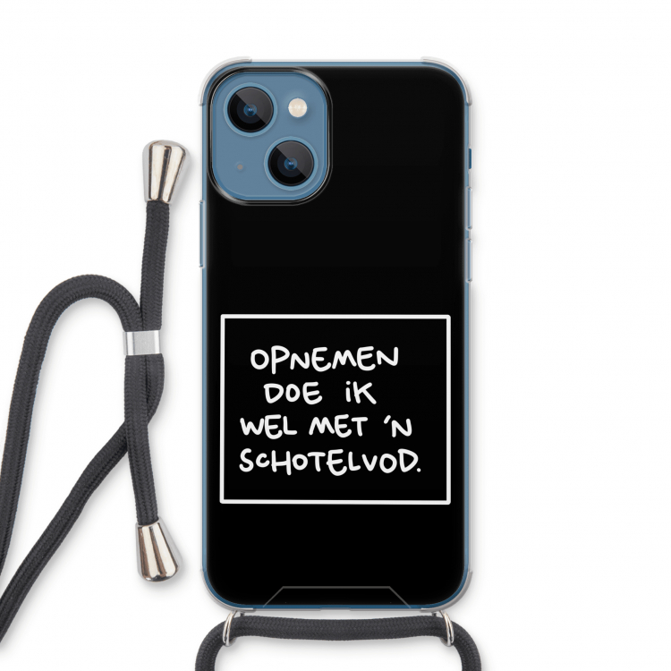 Schotelvod: iPhone 13 Transparant Hoesje met koord