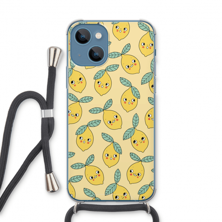 Citroenen: iPhone 13 Transparant Hoesje met koord