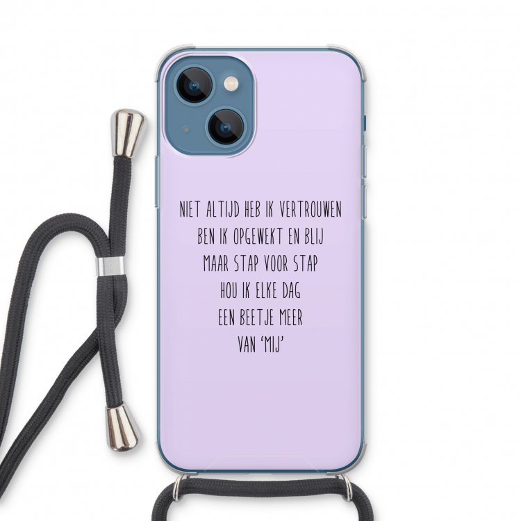 Zelfvertrouwen: iPhone 13 Transparant Hoesje met koord