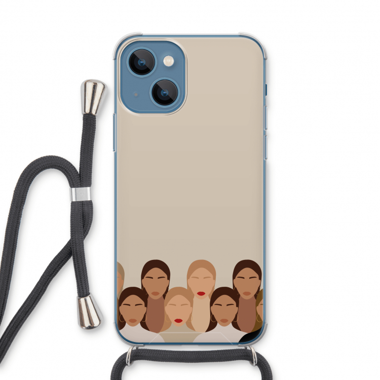Girls girls girls: iPhone 13 Transparant Hoesje met koord