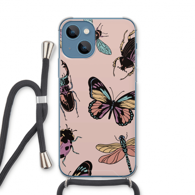 Tiny Bugs: iPhone 13 Transparant Hoesje met koord