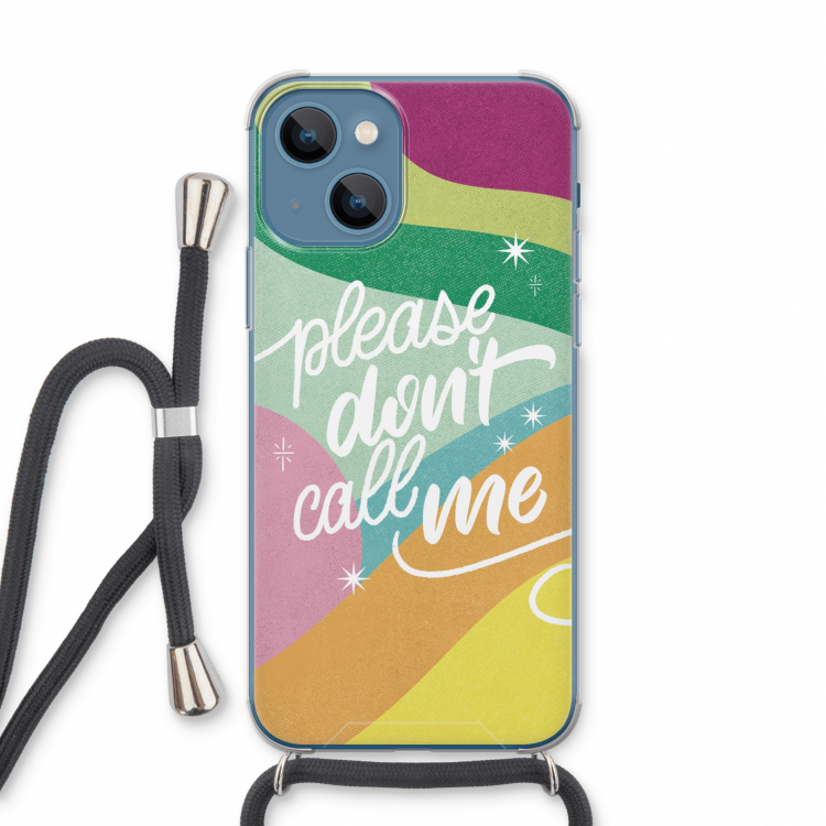 Don't call: iPhone 13 Transparant Hoesje met koord