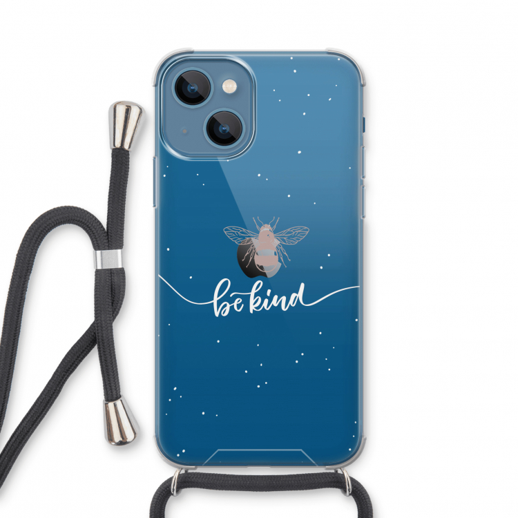 Be(e) kind: iPhone 13 mini Transparant Hoesje met koord