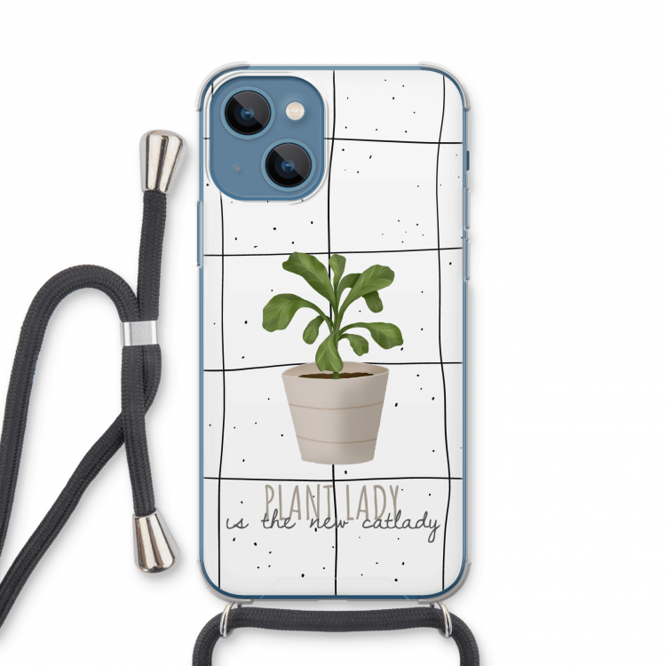 Kamerplant op vensterruit: iPhone 13 mini Transparant Hoesje met koord