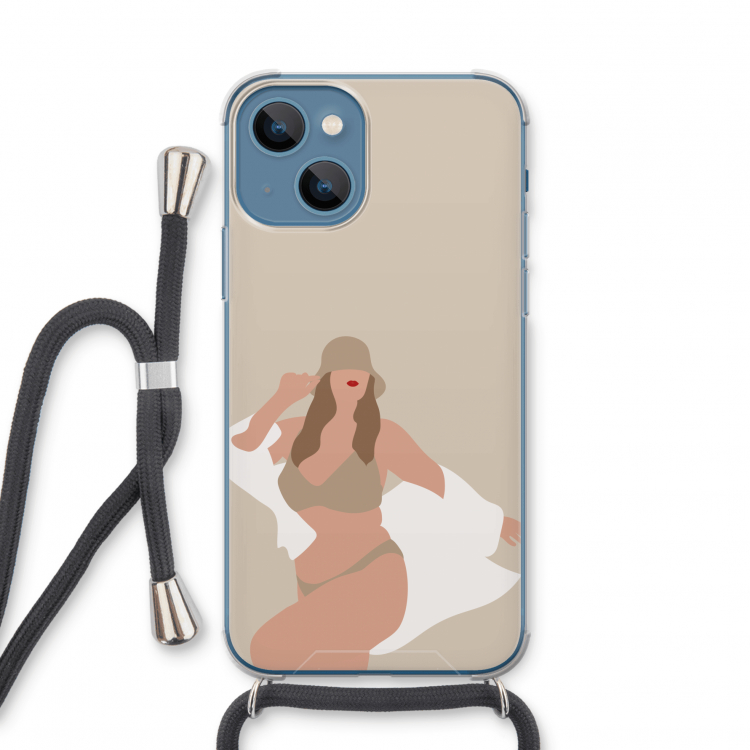 One of a kind: iPhone 13 mini Transparant Hoesje met koord