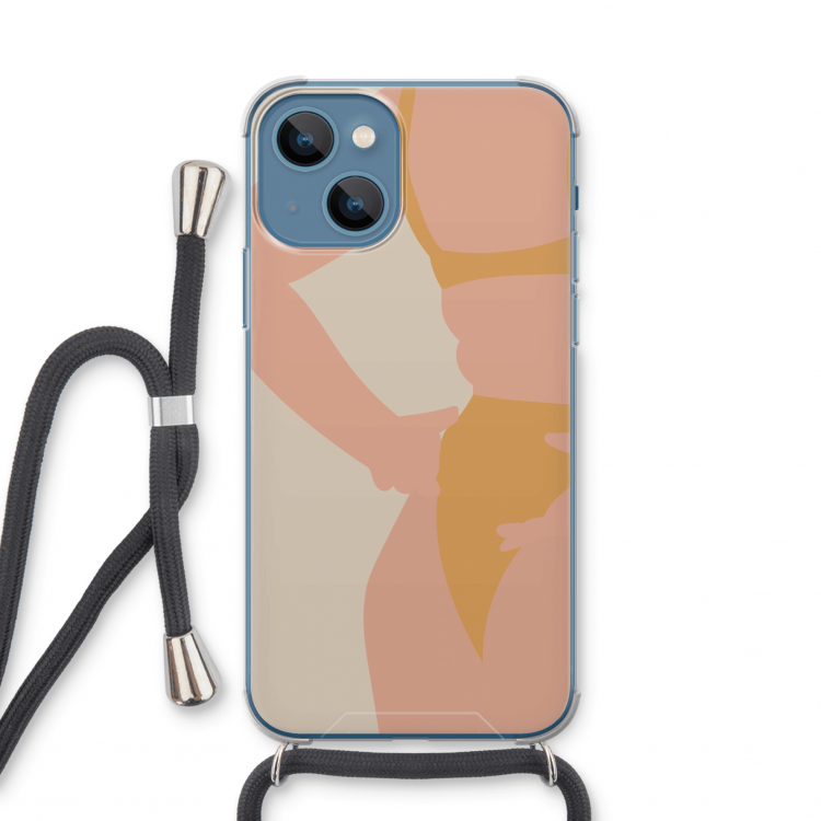 Bikini body: iPhone 13 mini Transparant Hoesje met koord