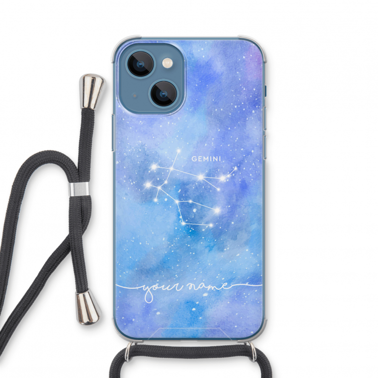 Sterrenbeeld - Licht: iPhone 13 mini Transparant Hoesje met koord