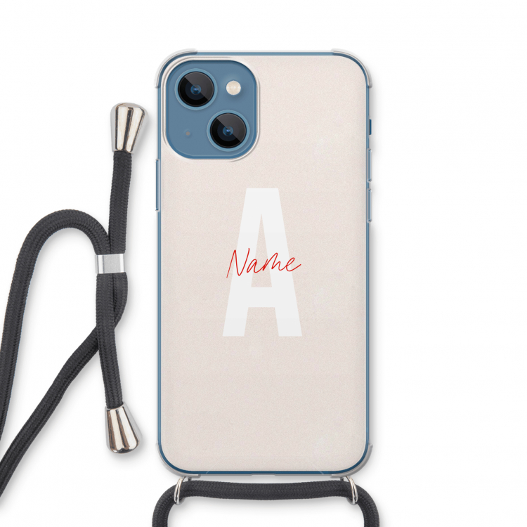 Strawberry Milkshake: iPhone 13 mini Transparant Hoesje met koord