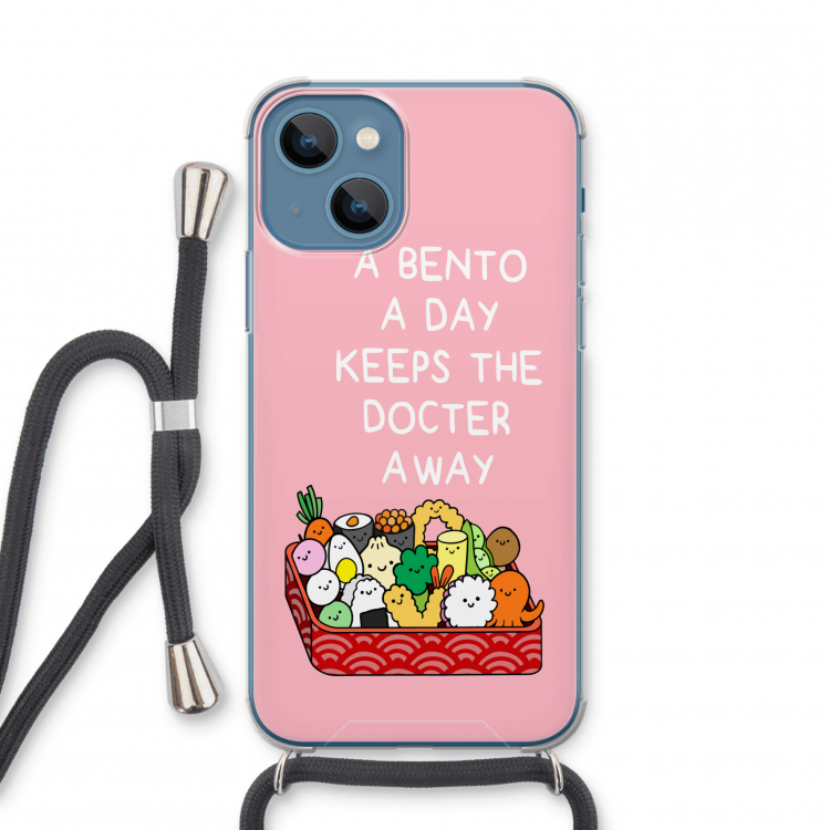 Bento a day: iPhone 13 mini Transparant Hoesje met koord