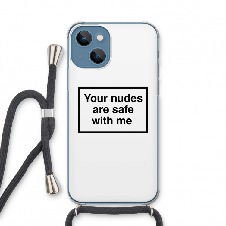 Safe with me: iPhone 13 mini Transparant Hoesje met koord