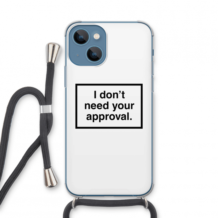 Don't need approval: iPhone 13 mini Transparant Hoesje met koord
