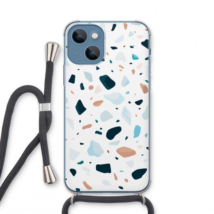 Terrazzo N°13: iPhone 13 mini Transparant Hoesje met koord