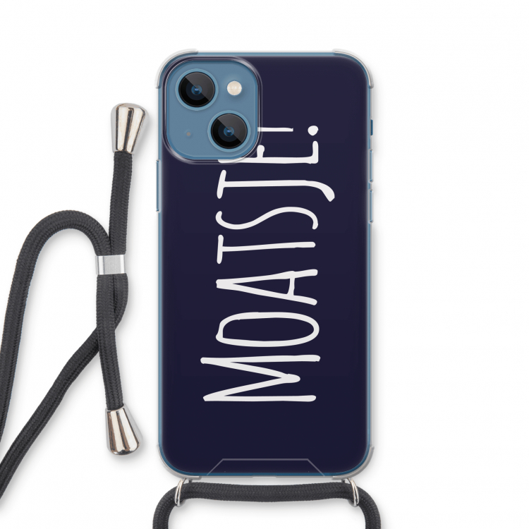 Moatsje!: iPhone 13 mini Transparant Hoesje met koord