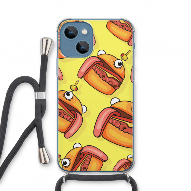 Hamburger: iPhone 13 mini Transparant Hoesje met koord
