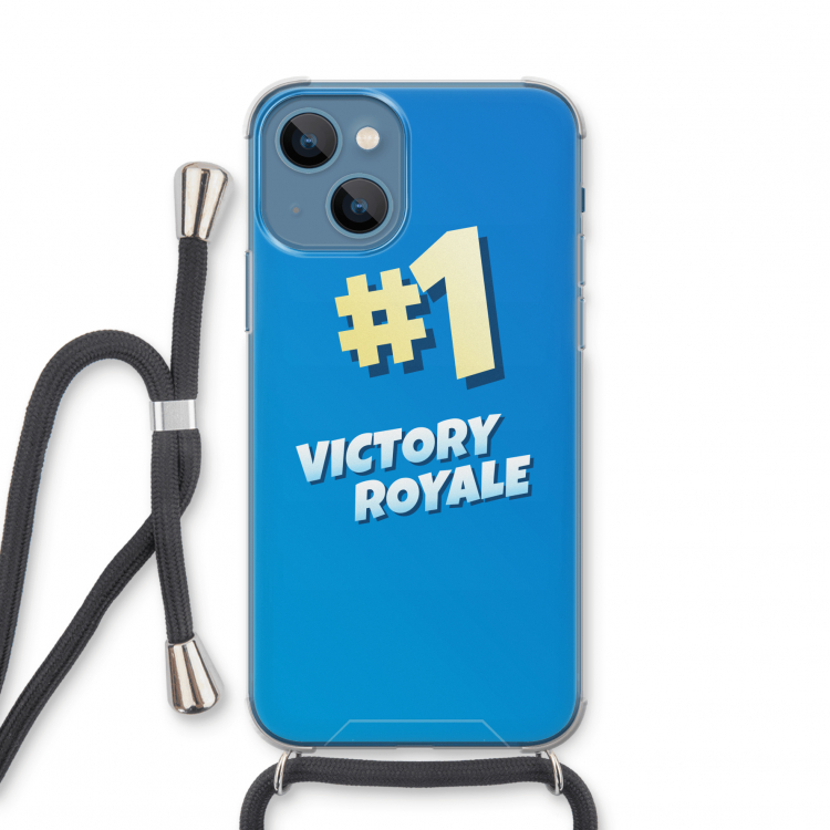 Victory Royale: iPhone 13 mini Transparant Hoesje met koord