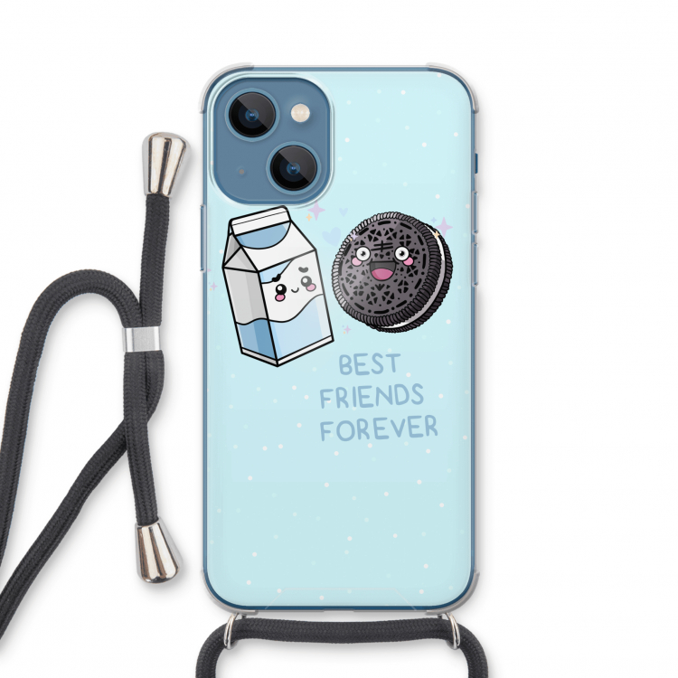 Best Friend Forever: iPhone 13 mini Transparant Hoesje met koord