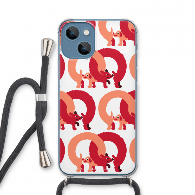 Dogs: iPhone 13 mini Transparant Hoesje met koord