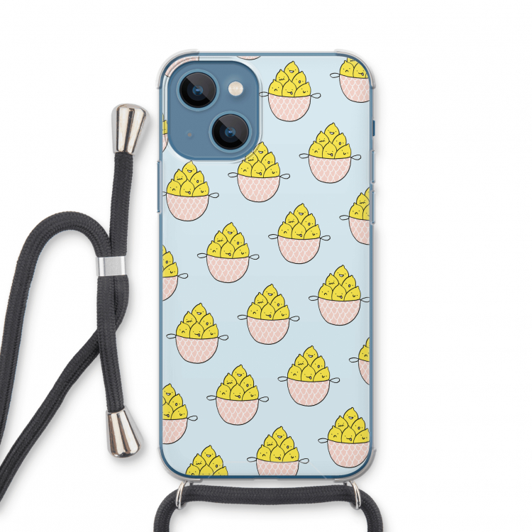 Citroenen: iPhone 13 mini Transparant Hoesje met koord