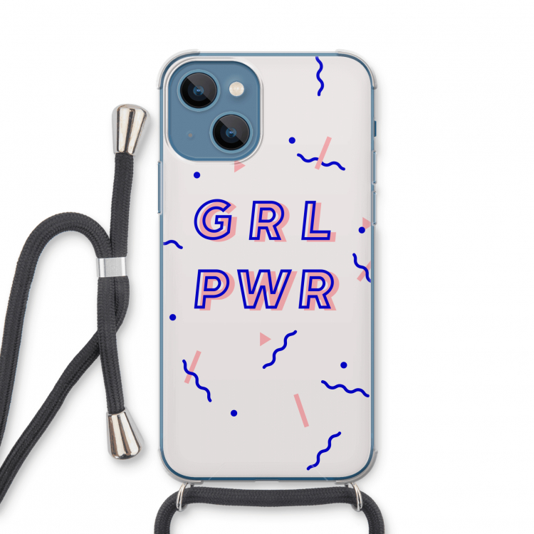 GRL PWR: iPhone 13 mini Transparant Hoesje met koord